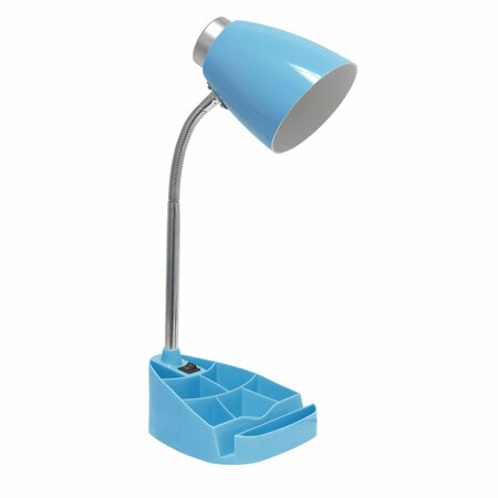 CREEKWOOD HOME 18.5-in. Flexible Gooseneck Organizer Desk Lamp with Phone/iPad/Tablet Stand, Blue CWD-1001-BL